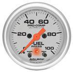 Autometer ultra-lite series-fuel press gauge 2-1/16" electrical 0-100 psi 4371