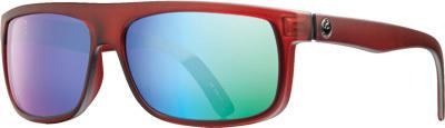 Dragon wormser sunglasses, matte merlot frame, green ionized lens