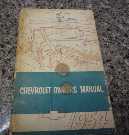 1954 chevrolet owner's manual