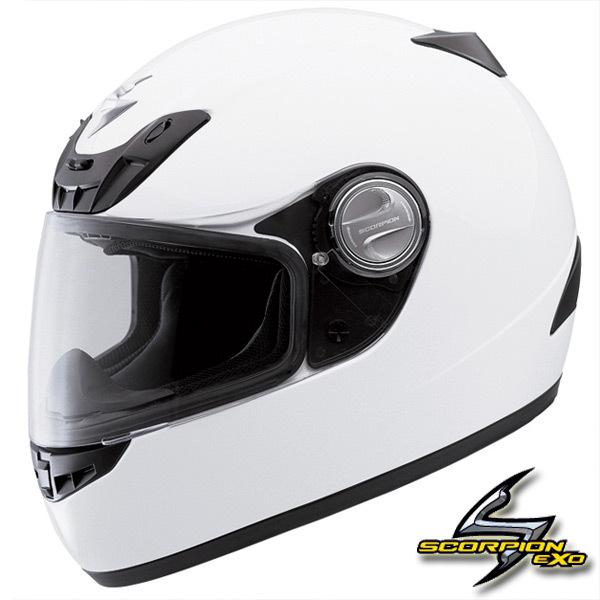 Scorpion exo-400 white solid helmet medium,  