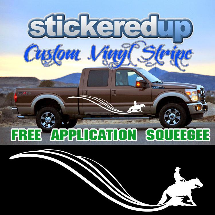 Ws-0003 stripe * sized to your ride free* vinyl decal sticker horse truck suv 