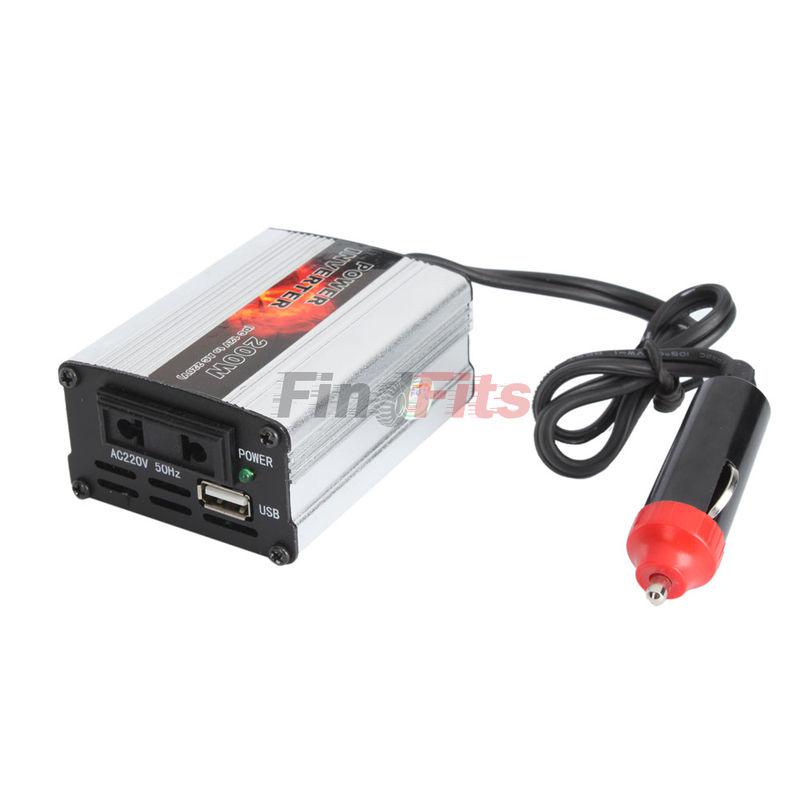 New 200w car power inverter dc 12v to ac 220v ac adapter usb charger 