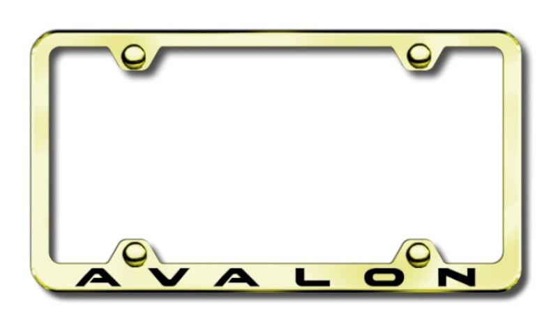 Toyota avalon wide body laser etched gold license plate frame -metal made in us