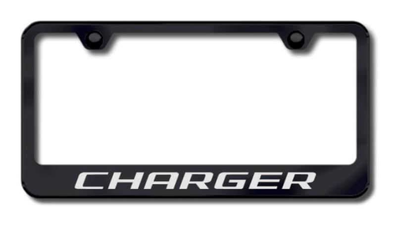 Chrysler charger laser etched license plate frame-black made in usa genuine