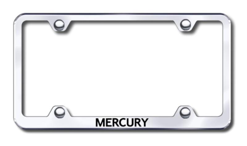 Ford mercury wide body  engraved chrome license plate frame -metal made in usa