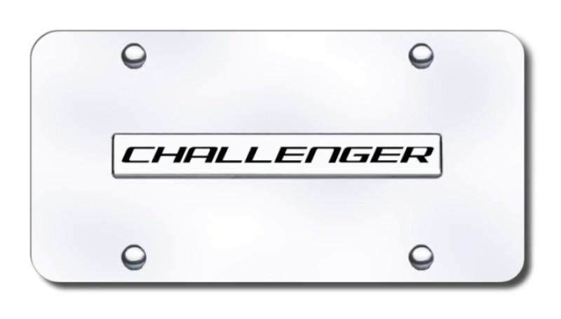 Chrysler challenger name chrome on chrome license plate made in usa genuine