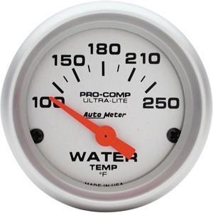 Autometer 2in. water temp; 100-250 f sse; ultra-lite