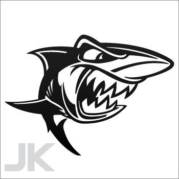 Decal stickers shark sharks attack strong jaws angry ocean pacific 0502 ag7xx