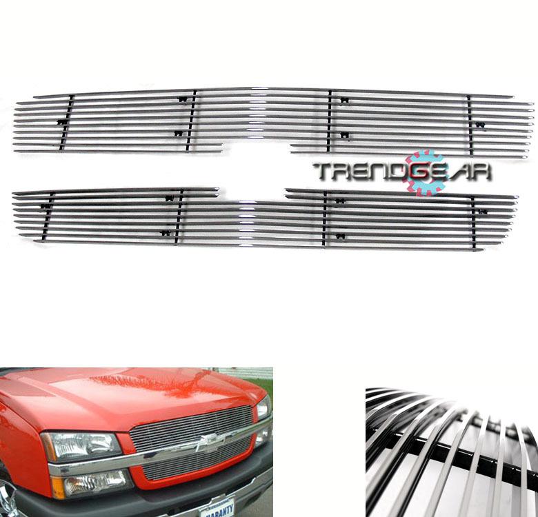 03-06 chevy silverado 1500 2500 3500 avalanche front upper billet grille grill