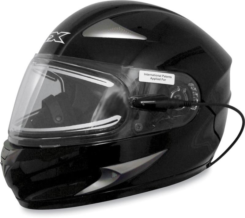 New afx fx-90s snowmobile helmet with electric lens shield, black, 2xl/xxl