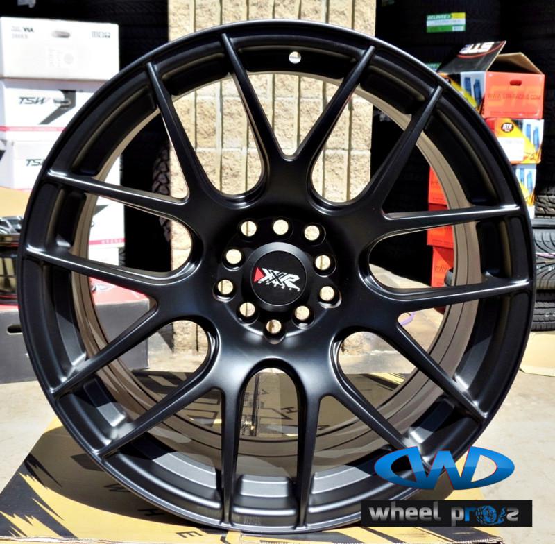 New 18" xxr 530 wheels flat black finish 18x7.5 18x8.75 18x9.75 5x100 5x114     