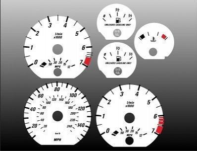 2000-2006 bmw 3 series coupe instrument cluster white face gauges e46 00-06
