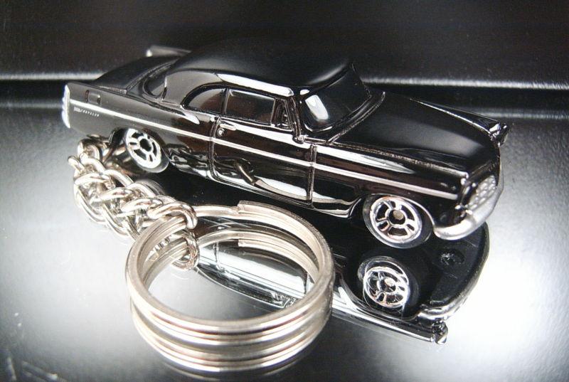 Black 1956 chrysler 300b keychain diecast key chain ring fob 300 b