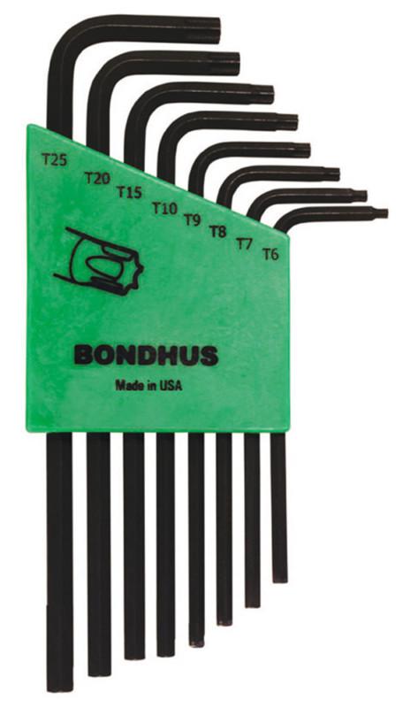 Tr6-tr25 tamper resistant torx® 8pc l-wrench set proguard bondhus usa edp# 32432