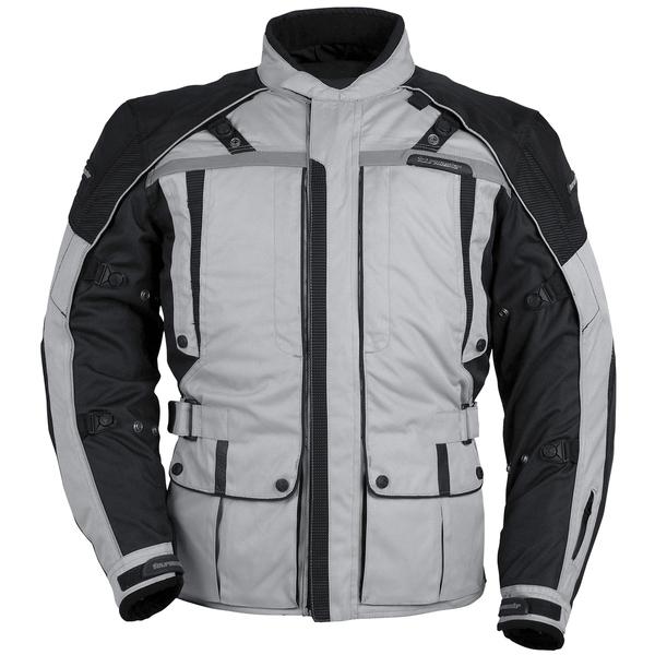 Tourmaster transition 3 silver xl textile motorcycle touring jacket 3/4
