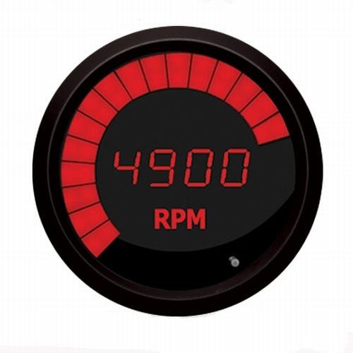 Digital tachometer with led sweep red w/ black bezel intellitronix m9001-r usa