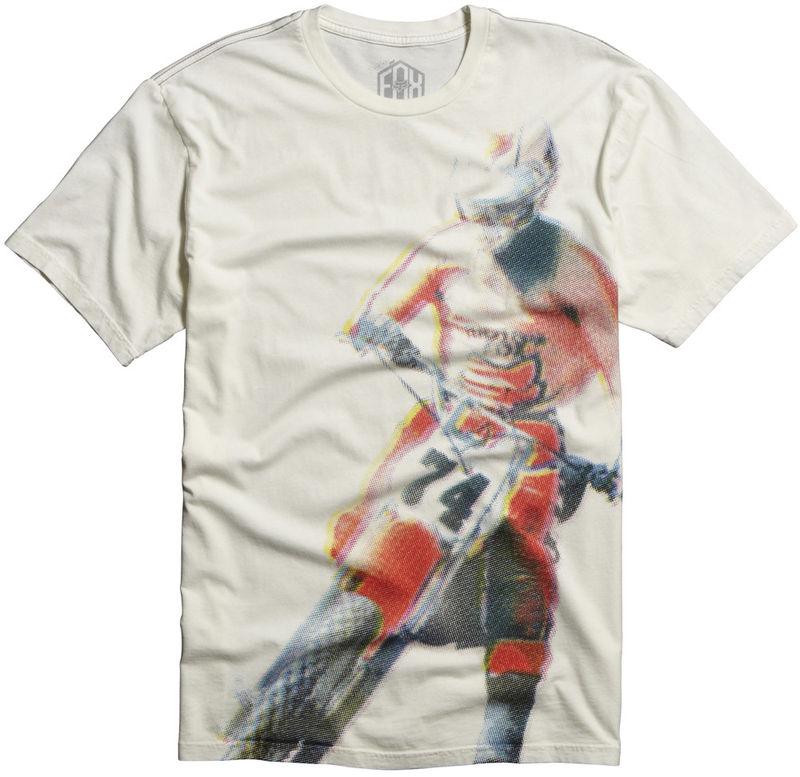 Fox divide line vintage white tee shirt t-shirt motocross t tshirt mx 2014