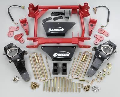 97-03 ford f150 rancho 4" lift kit rs6488 (red)