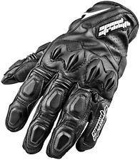 Bilt speed leather motorcycle gloves - md, gunmetal/black by bilt