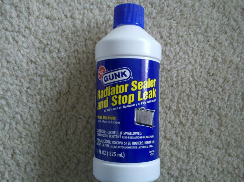 Gunk brand radiator sealer & stop leak fluid. new, 11 fl oz. 