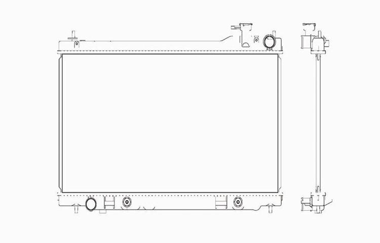 Replacement radiator 03-07 infiniti g35 (2dr) (automatic: 3.5l, v6) 21460-am900
