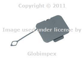 Bmw e46 (2000-2006) tow hook cover front (primered) genuine + warranty