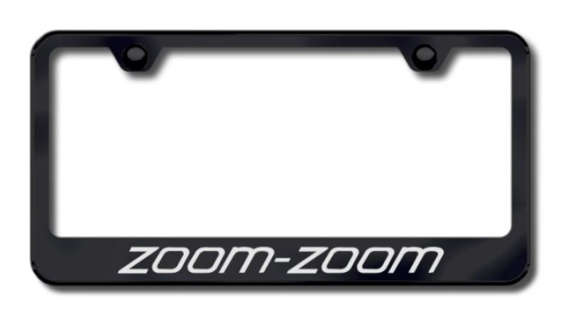 Mazda zoom zoom laser etched license plate frame-black made in usa genuine