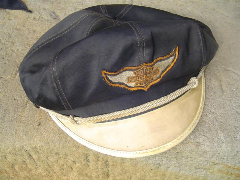 Vintage 1950s era harley davidson knucklehead road captain hat/size 7 1/8