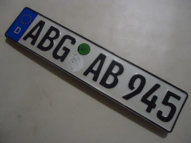 German bmw euro plate # abg ab 945 german license plate used 
