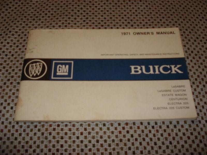 1971 buick owners manual original rare lesabre electra