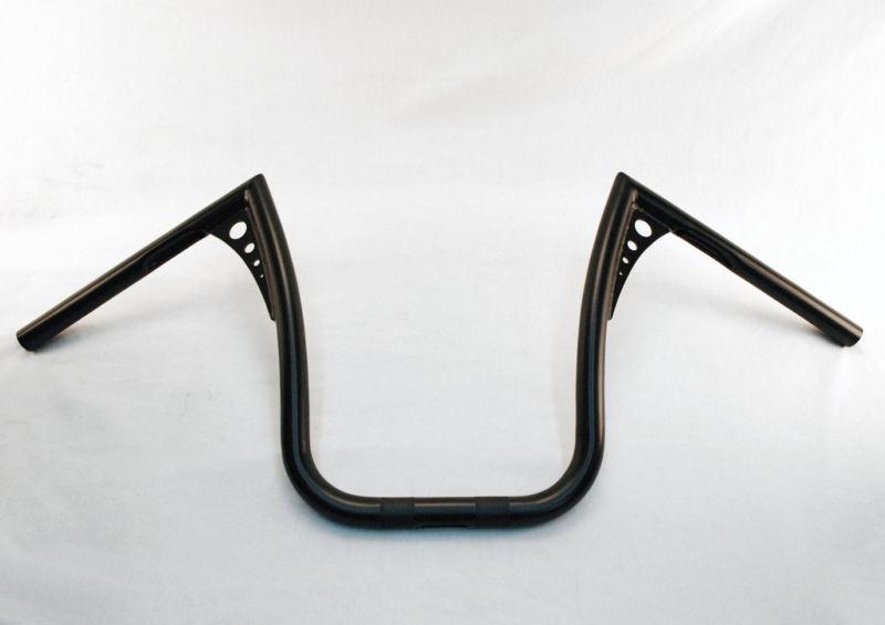 Black fred kodlin 13" apehanger 1" medium bonanza ll narrow handlebars harley