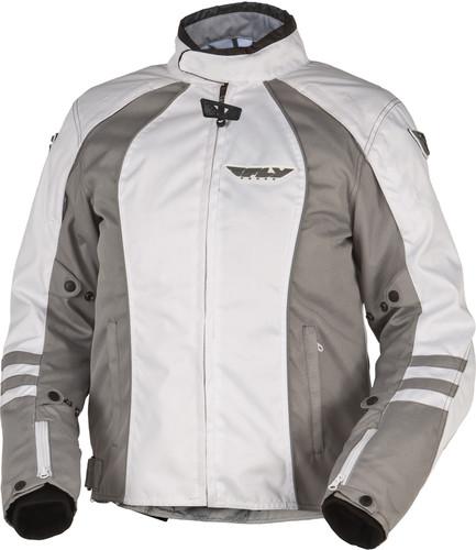 Fly racing georgia ii ladies motorcycle jacket white/gray small 477-7027-1