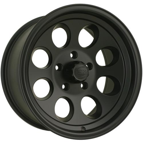 15x8 matte black alloy ion style 171 wheels 5x4.5 -27 lifted ford ranger