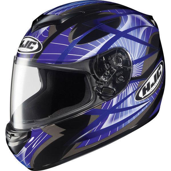 Blue/black xl hjc cs-r2 storm full face helmet