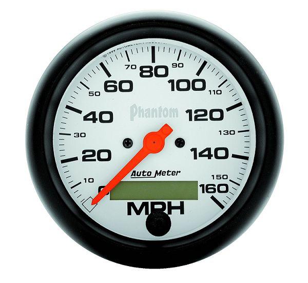 Auto meter 5888 phantom 3 3/8" in-dash electric speedometer 160 mph
