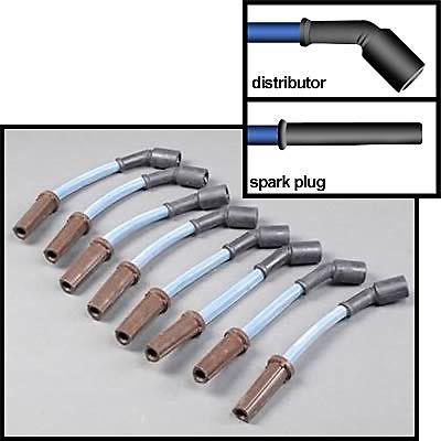 Moroso spark plug wires ultra 40 spiral core 8.65mm blue sbc ls1 set