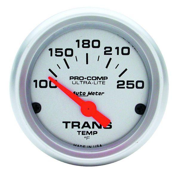 Auto meter 4357 ultra lite 2 1/16" electric transmission temp. gauge 100-250˚f