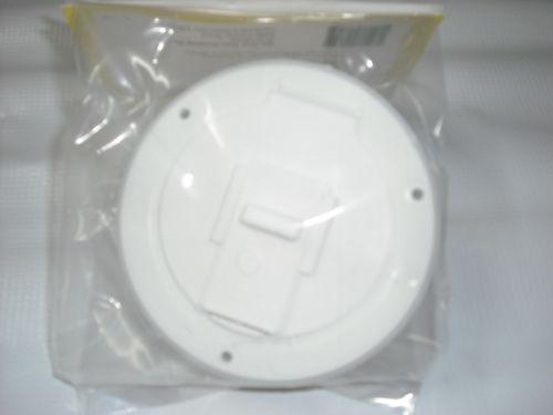Rv - motorhome -  electrical cord hatch - snap lock door - white - 30 amp