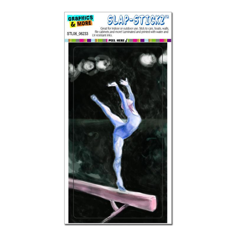 Gymnast blue - gymnastics vault pommel horse - slap-stickz™ bumper sticker