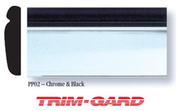 1" x 20'  universal black and chrome body side molding 