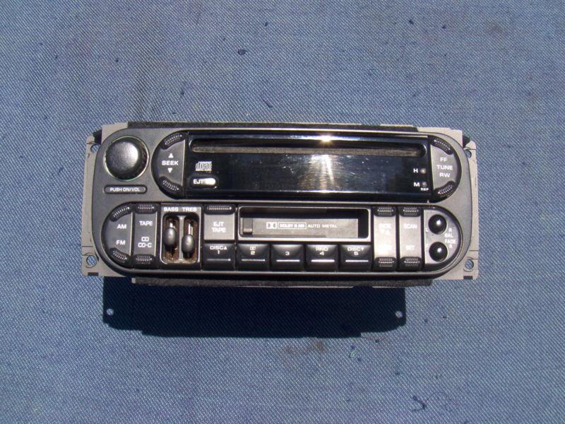 1999-2001 jeep grand cherokee single cd tape in dash radio "rbp" 10 disc changer
