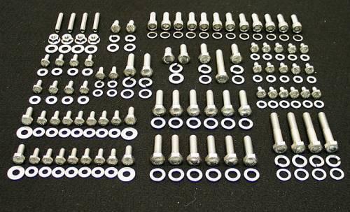 Small block chevy 265-400 stainless steel engine hex bolt kit