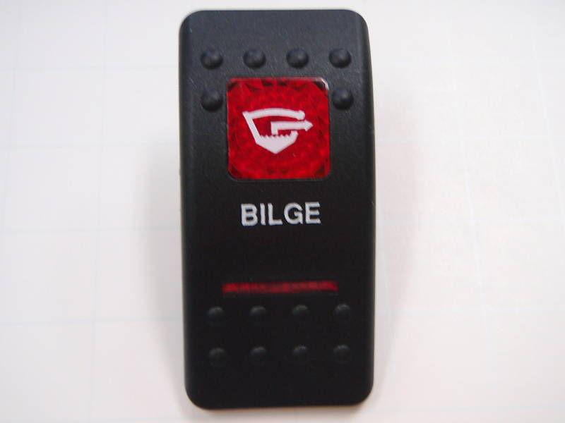 Bilge switch onoff with  2 red lenses screened carlin  