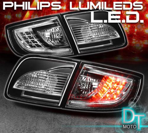 Black 03-08 mazda 3 mazda3 philips-led perform tail lights lamps left+right