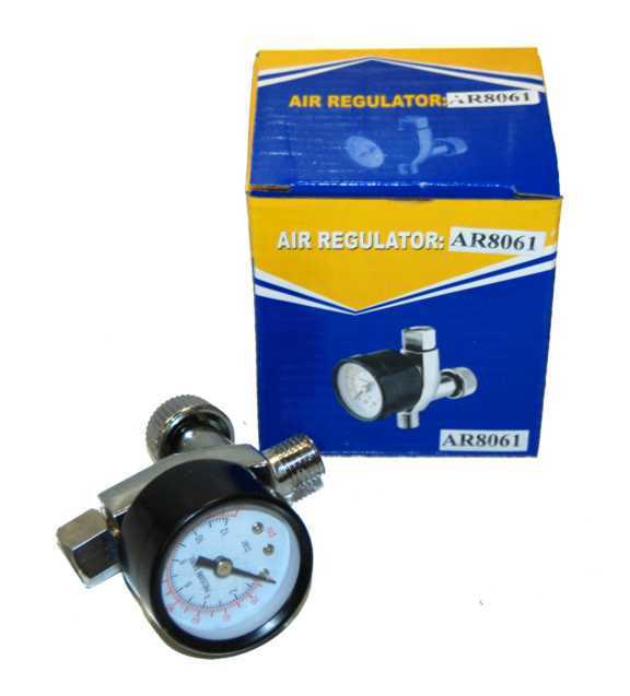 Hvlp spray gun air regulator -pressure gauge auto paint