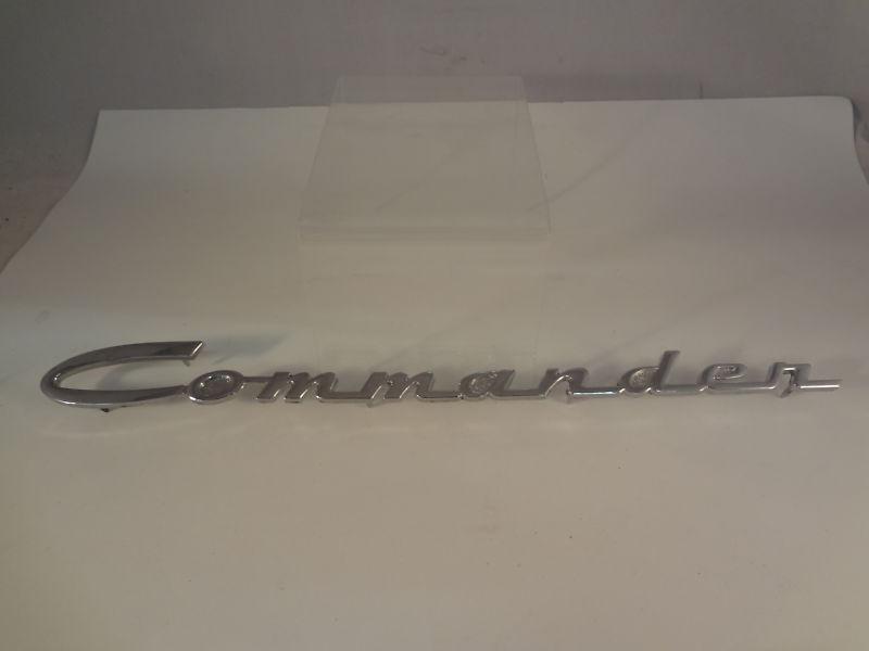 Used studebaker commander chrome script emblem nameplate g-218