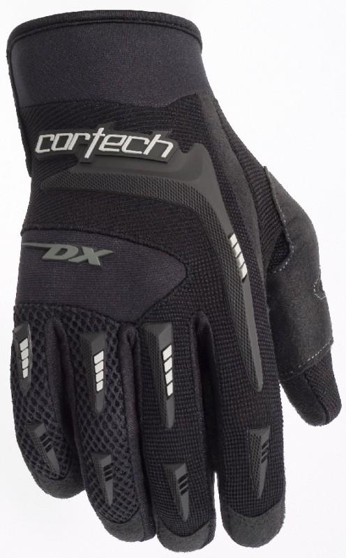 Cortech dx 2 black large textile motorcycle dirt bike riding gloves lrg lg l