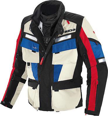 New spidi marathon adult leather jacket, black/red/blue, med/md