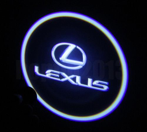 2 x  new lexus laser logo led projector door shadow courtesy light lexus logo