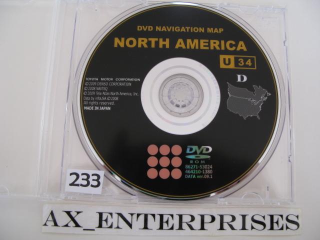 Genuine lexus gen 5  navigation dvd # u34 09.1 release © 9/2009 map update: 2010